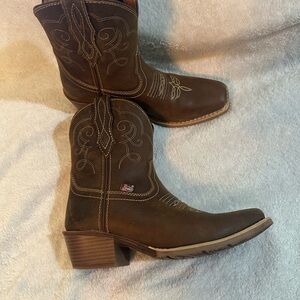 Justin Boots Brown Heeled Boots